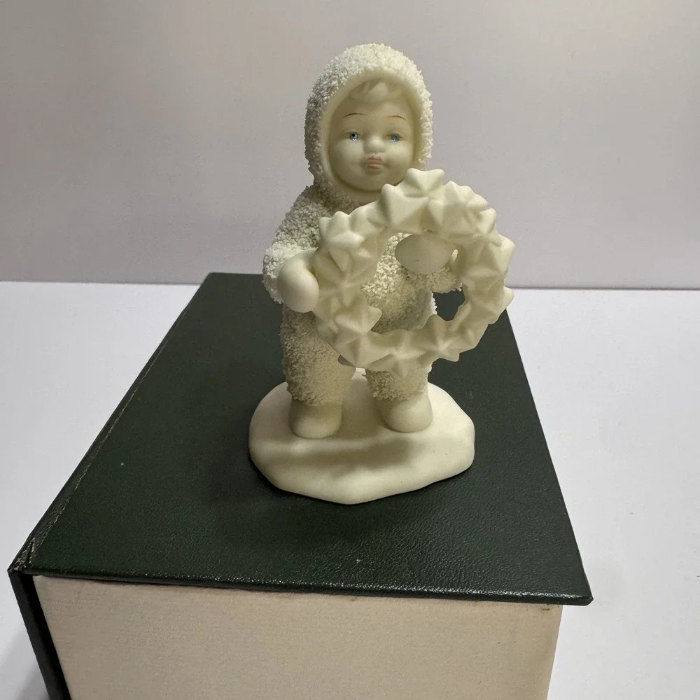 Dept 56 Snowbabies I Made This Wreath Just For You Christmas Angel Wreath W/ Box